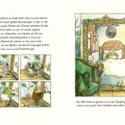 Text: Konrad Kröterich von Keks lebte allein in einer kleinen Wohnung mit einem großen Wandspiegel, in dem er sich selbst aus jedem Winkel des Zimmers erblicken konnte. Der Kröterich liebte es, sich mit seinem eigenen Spiegelbild zu unterhalten, und staunte, was für ein überaus amüsanter Gesprächspartner er doch war – um welchen Bereich des Lebens es sich auch immer handelte: um das Wetter, die derzeit angesagte Kröten-mode oder das, was es zum Frühstück gab.

Sein Bett hatte er gerade so vor den Spiegel gestellt, dass er sich nachts beim Schlafen betrachten konnte.

Illustration: Ein Frosch, Konrad Kröterich, sieht sich in einem großen Spiegel, während er verschiedene Outfits anprobiert.