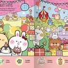 "FEIERE MIT! Kannst du all die Dinge am Rand dieses Bildes in dieser Partyszene entdecken?" Fröhliche Tiere feiern mit Ballons und Geschenken.