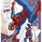 Comictitel: "SPIDEY". Textboxen: „Heute habe ich wirklich keine Zeit dafür!”, „Versteht mich nicht falsch!”. Spiderman schwingt.