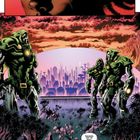 Oben steht „ANNO DOOM +116“ und „Es ist wahr“. Unten: „Wakanda gibt es noch...". Unten links drei gepanzerte Figuren.