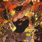 "In gelben Boxen steht: 'Ich bin Wolverine.' und 'Vergesst es, ihr wisst ja ...' Illustration mit kämpfendem, muskulösen Mann."