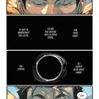 Comic mit sechs Texten: „Hab keine Angst“ (zweimal), „Du bist in Abwesenheit des Lichts...“, „Hal Jordan“. Gesicht mit geschlossenen und offenen Augen.