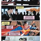 Comic mit mehreren Panels. Superman-Schriftzüge wie "Mann von Morgen", "größter Superheld". Szenen zeigen Superman in Aktion.