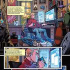 Texte: Barry Allen reflektiert über seine Vergangenheit und dokumentiert sie. Illustration: Ein Mann am Schreibtisch mit Computer.