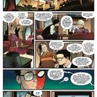 Eine Comic-Seite zeigt ein Haus, Dialoge zwischen Familienmitgliedern über Fernsehsendungen und einen Überraschungsauftritt.
