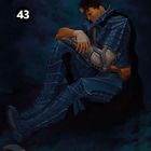 „BERSERK“ groß oben, „43“ links. Unten: Original Story: Kentaro Miura, Art: Studio Gaga, Supervision: Kouji Mori. Krieger in Rüstung.