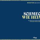„WOSTOK @wostok_style. SCHMECKT WIE HEIMAT. Von Borsch bis Chicken Nuggets. 60 Rezepte Wostok Style.“ Dunkelblauer Hintergrund.