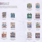 Titel "INHALT", 21 detaillierte Ladengeschäft-Illustrationen wie Barthelemy Käseladen und Shakespeare & Company Buchhandlung.