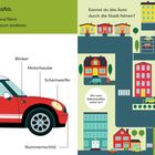 Das ist ein Auto. Es hat einen Motor. Kannst du das Auto durch die Stadt fahren? Achtung Baustelle!