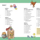Inhaltsverzeichnis mit sechs Kapiteln: Bonbons, Gebäck, Torten, Saucen, Drinks und Köstlichkeiten mit Butterbier. Bunte Illustrationen.
