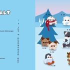 Links: Inhaltsverzeichnis mit Grundlagen und Projekten. Rechts: Illustrationen knuffiger Häkeltiere mit Seitenangaben.