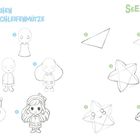 Links: "Mädchen mit Schleifenmütze" zeigt sechs Schritte. Rechts: "Seestern" zeigt fünf Schritte mit Gesichtern. Skizzenstil.
