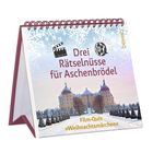 "Drei Rätselnüsse für Aschenbrödel" mit winterlichem Schloss-Hintergrund und dem Text "Film-Quiz »Weihnachtsmärchen«".