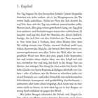 Zitat: "Wenn er alle seine Schafe hinausgetrieben hat, geht er ihnen voraus... Johannes 10,4". Überschrift: "1. Kapitel". Text beschreibt den Morgen eines korsischen Schäfers.