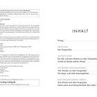 Text: INHALT, Prolog, Intuition: Das Versprechen, Authentizität, Die Wunde der Ablehnung, Der Dirigent deines Lebens. Links Hinweistext.