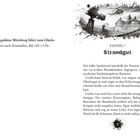 »Der goldene Mittelweg führt zum Glück« Frei nach Aristoteles, 384–322 v. Chr. Kapitel 1: Strandgut. Illustration mit Kamera, Hund, Gebäude.