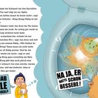 Ein Junge mit Meerschweinchen, neben ihm der Text „Ich hab tolle Ideen, oder?“ und „Na ja, er hatte schon bessere!“