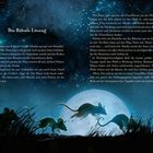 "Des Rätsels Lösung": Text erzählt von Martha, Helene und einer Maus auf nächtlichem Abenteuer. Silhouette von Mäusen im Mondlicht.