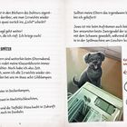 Montag, später. Ein Text spricht von Irrwichten und fehlenden Glühlampen. Illustration zeigt einen lächelnden Hund.