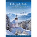 Kalenderseite: "Christen brauchen Christen... Gott hat gewollt...". Winterlandschaft mit einer verschneiten Kapelle vor Bergen.