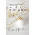 „Befiehl dem Herrn deine Wege und hoffe auf ihn, er wird’s wohlmachen.“ Psalm 37,5. Ein Kalender mit filigranen Blumen.