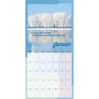 Text oben: „Es segne dich der Herr, der Himmel und Erde geschaffen hat. Psalm 134,3“. Januar-Kalender mit Winterbild.