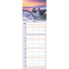 Text: „Ich lasse das Alte hinter mir und strecke mich aus nach dem, was vor mir liegt.“ Januar-Kalender mit Bergen.