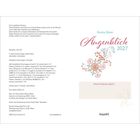 Texte: "Bianka Bleier, Augenblick 2027", Design mit floralen Mustern, "Dieser Kalender gehört:".