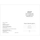 2027 Terminkalender mit ausgelosten Bibelworten. Dieser Kalender gehört: Name, Straße, Land, Telefon, E-Mail.
