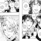 Die Seiten zeigen eine Manga-Szene mit Dialogen zwischen Charakteren in historischer Kleidung und einer Stadt im Hintergrund.