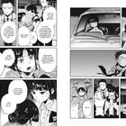 Mehrere Manga-Panels: Dialoge zwischen Figuren in intensiver Unterhaltung, dramatische Ausdrücke und Szenen.