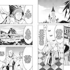 Dies ist eine Manga-Seite mit Dialogen über Truppenbewegungen und Kriegsstrategien. Eine Burg ist im Hintergrund.