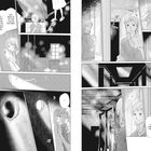 Ein Mädchen entdeckt ein Loch in der Wand. Geräusche verunsichern sie. Sie fragt: "Ist da ein Einbrecher?" In Manga-Stil.