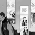 Mehrere Panels zeigen zwei lachende Personen. Texte beschreiben alltägliche Erlebnisse und Gedanken mit humorvollem Ton.