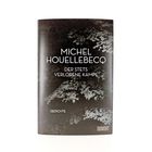 Buchcover: "MICHEL HOUELLEBECQ, DER STETS VERLORENE KAMPF, GEDICHTE". Dunkles Design mit weißem Muster unten.