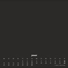 Kalenderblatt für Januar mit Wochentagen und Daten. Farbakzente bei den Sonntagen. Feiertage: 1.1. Neujahr, 6.1. Heilige Drei Könige.