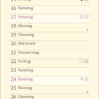 Kalenderblatt für Januar. Es zeigt Wochentage und Daten. Illustration mit Zweigen, Beeren und zwei Vögeln.