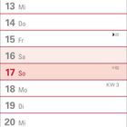 Kalender für Januar mit Wochenzahlen, Feiertagen: Neujahr, Heilige Drei Könige; Mondphasen und Sonnenaufgangszeiten.