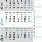 Kalender für Januar bis März 2027 mit Feiertagen: Neujahr, Heilige Drei Könige, Rosenmontag, Fastnacht, Aschermittwoch, Valentinstag.