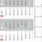 Kalender für Januar bis April 2027. Feiertage: Neujahr, Heilige Drei Könige, Rosenmontag, Valentinstag, Ostern.