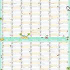 "Relax und schalt ab! 2027" ist der Titel. Es ist ein bunter Kalender mit Illustrationen von Schafen und Strandmotiven.