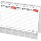 Kalender zeigt Jänner 2027, Woche 1. Tage: Montag 04 bis Sonntag 10. Farbschema mit roten und schwarzen Akzenten.