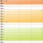 "01 Januar 2027. Feiertage: Neujahr, Heilige Drei Könige (BW, BY, ST). Kalender mit Farbverlauf: rot zu blau."