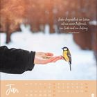 Zitat: "Jeder Augenblick im Leben ist ein neuer Aufbruch, ein Ende und ein Anfang." Yehudi Menuhin. Januar-Kalender.