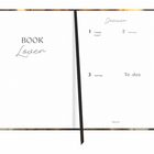 "BOOK Lover" links. Rechts: "Januar", "1 Freitag Neujahr", "2 Samstag", "3 Sonntag To-dos". Beidseitig gepunktetes Papier.