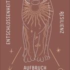 "Der Panther", "Entschlossenheit", Januar Kalender, Illustration eines Panthers mit dekorativen Linien und Stern-Motiven.