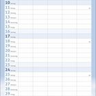 Kalender für Januar mit Daten, Wochentagen. Ein Kätzchen im Schnee im unteren Bereich.