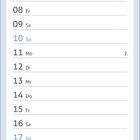 Kalenderblatt für Januar mit Feiertagen. Oben eine Katze im Schnee.