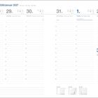 Kalenderseite mit Daten 28. Dezember 2026 bis 3. Januar 2027, mit Wochentagen, Notizbereich und Platz für Termine.