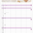 Text: Januar, Neujahr, Heilige Drei Könige, Weltknuddeltag. Bild von zwei jungen, roten Katzen. Kalender für Januar.